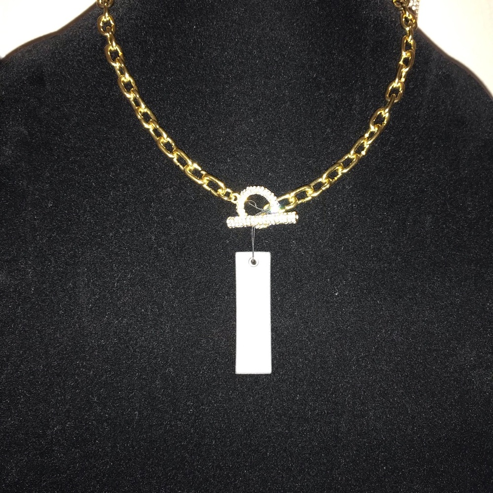 VINCE CAMUTO GOLD TONE NECKLACE/CHOKER WITH TOGGLE    NWT